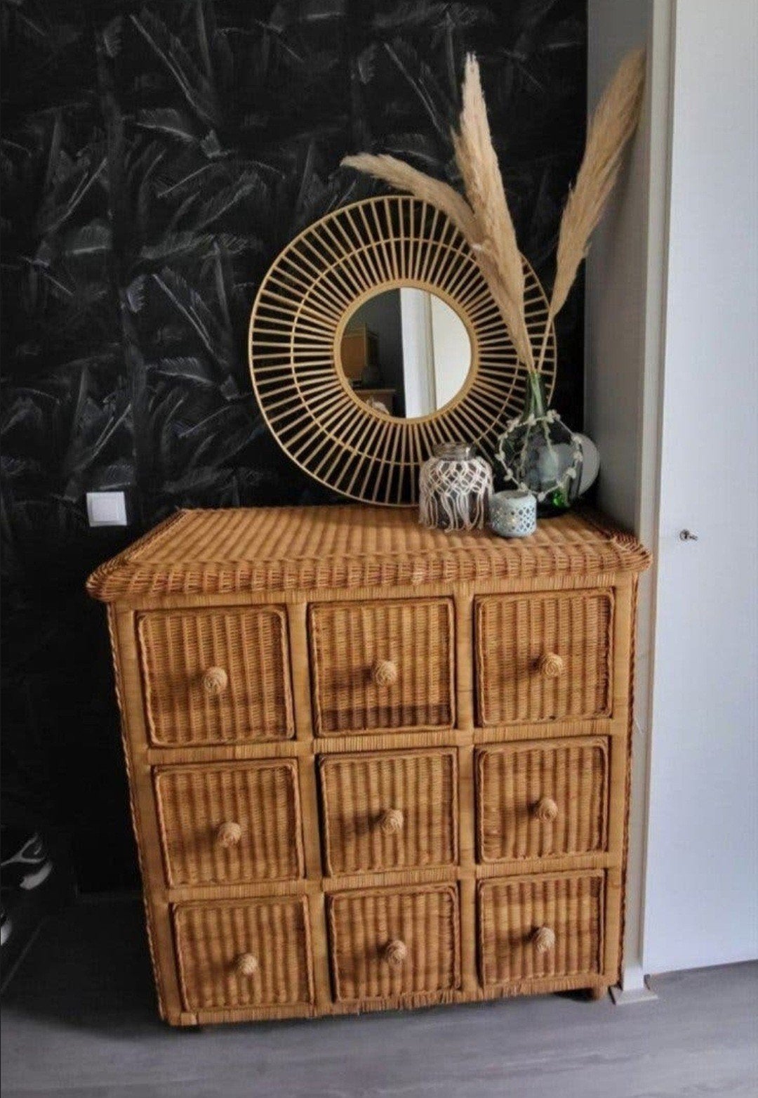 Rotan ladekast, Ophalen, 50 tot 100 cm, Zo goed als nieuw, Minder dan 100 cm