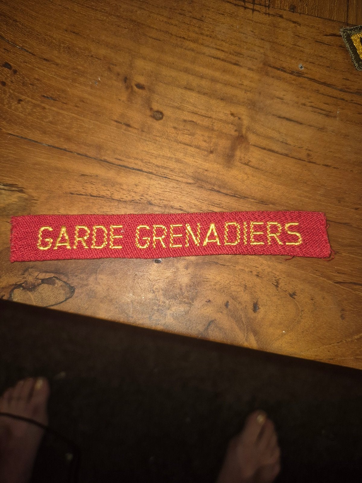 Oud Garde Grenadiers naamlint Koninklijke Landmacht ca. 1950, Ophalen of Verzenden, Landmacht, Nederland