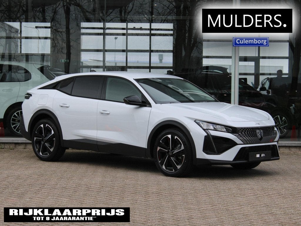 Peugeot 408 HYBRID 145 e-DCS6 Allure VOORRAAD KORTING, Euro 6, 1199 cc, Leder en Stof, Wit
