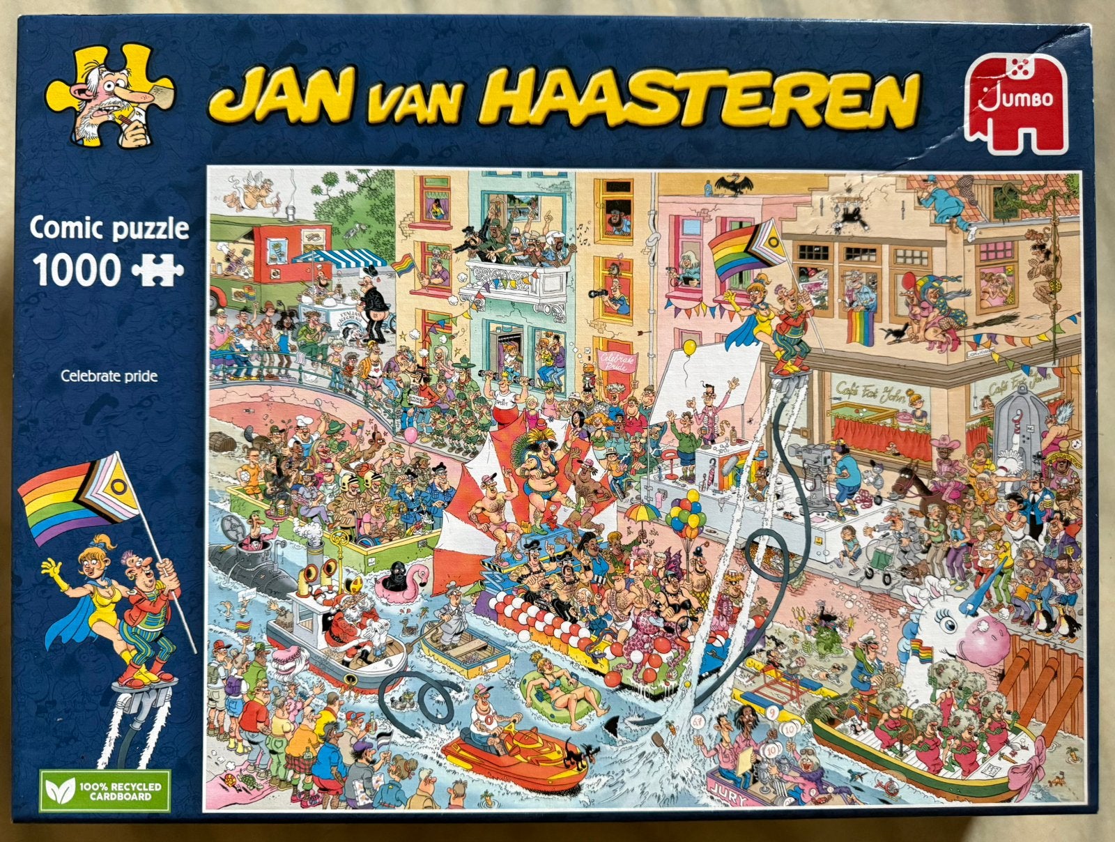 Jan van Haasteren puzzel 1000 stukjes “Celebrate Pride”, Ophalen of Verzenden, 500 t/m 1500 stukjes, Zo goed als nieuw