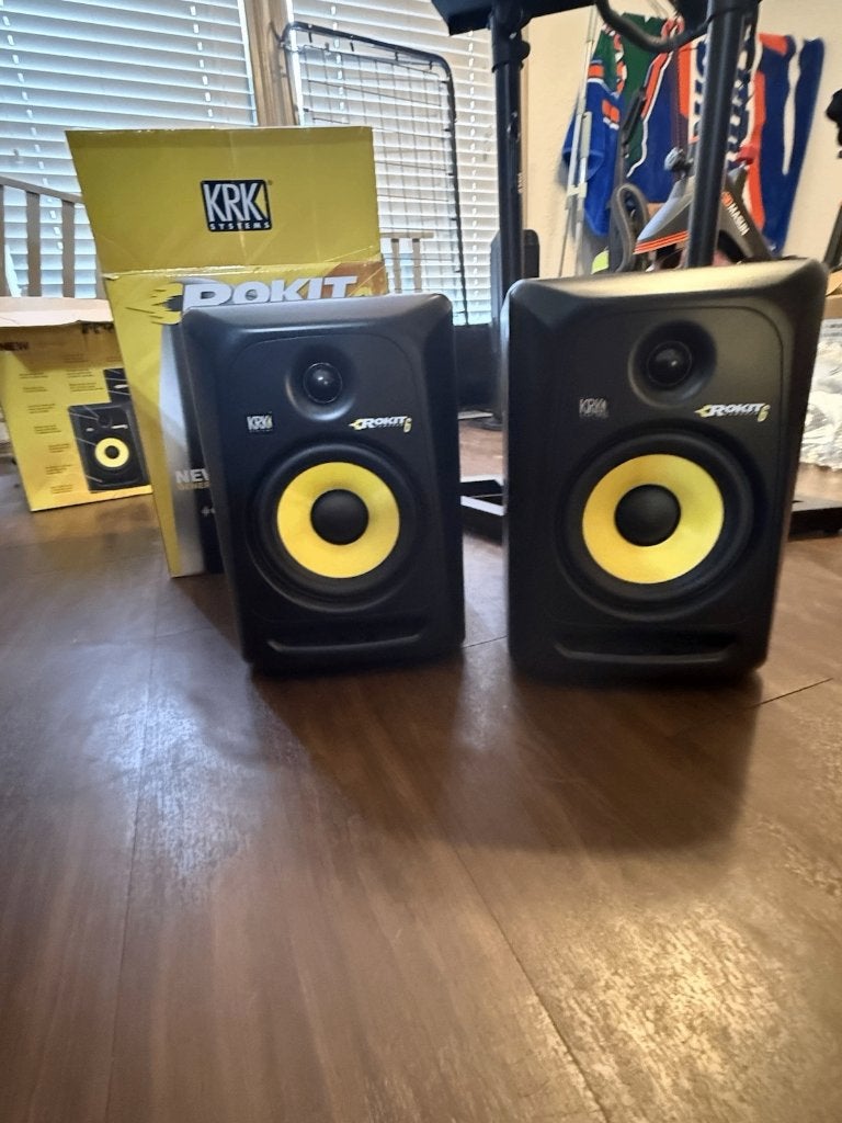 KRK Rokit 6 G3 RP6 6 7 8 Powered Studio Monitor Speaker Pair, 150 watt of meer, Studiomonitor, Inclusief kabels, Ophalen of Verzenden