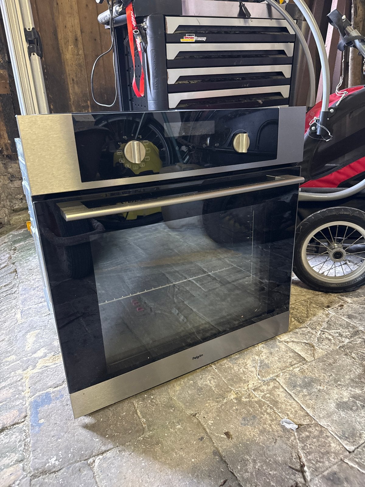 Pelgrim OVM526RVS Inbouw Oven - Zo goed als nieuw, Witgoed en Apparatuur, Ovens, Ophalen, Gebruikt, Oven, Hete lucht