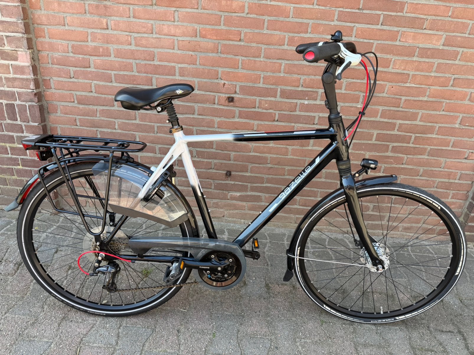 zeer nette gazelle eclipse T24 trekking herenfiets toerfiets, Ophalen, 28 inch, Gebruikt, Vering