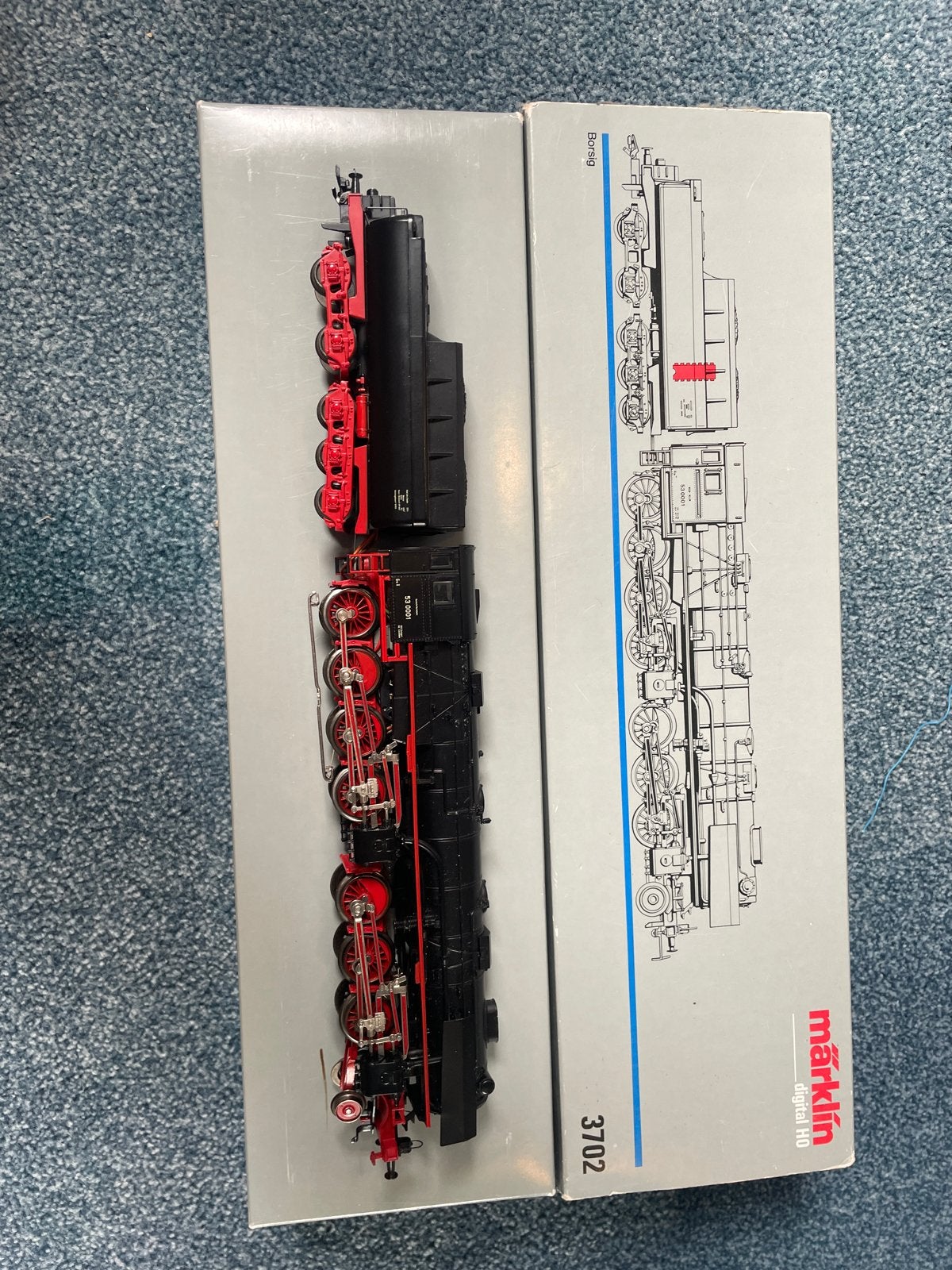 Märklin 3702 Stoomlocomotief met Tender Borsig -Digitaal H0, Wisselstroom, Locomotief, Ophalen of Verzenden, Zo goed als nieuw