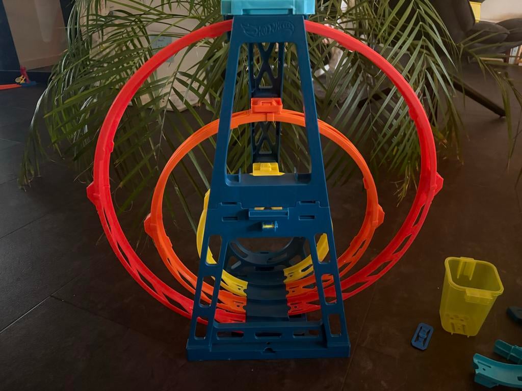 Hot Wheels Track Builder Unlimited Triple Loop Set, Ophalen of Verzenden, Gebruikt, Jongen of Meisje