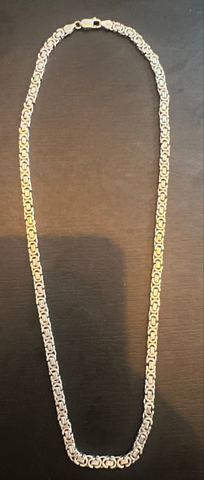 Zilveren Koningsketting 925 - 57cm, 32g, 5mm, Sieraden, Tassen en Uiterlijk, Ophalen of Verzenden, Zo goed als nieuw, Zilver