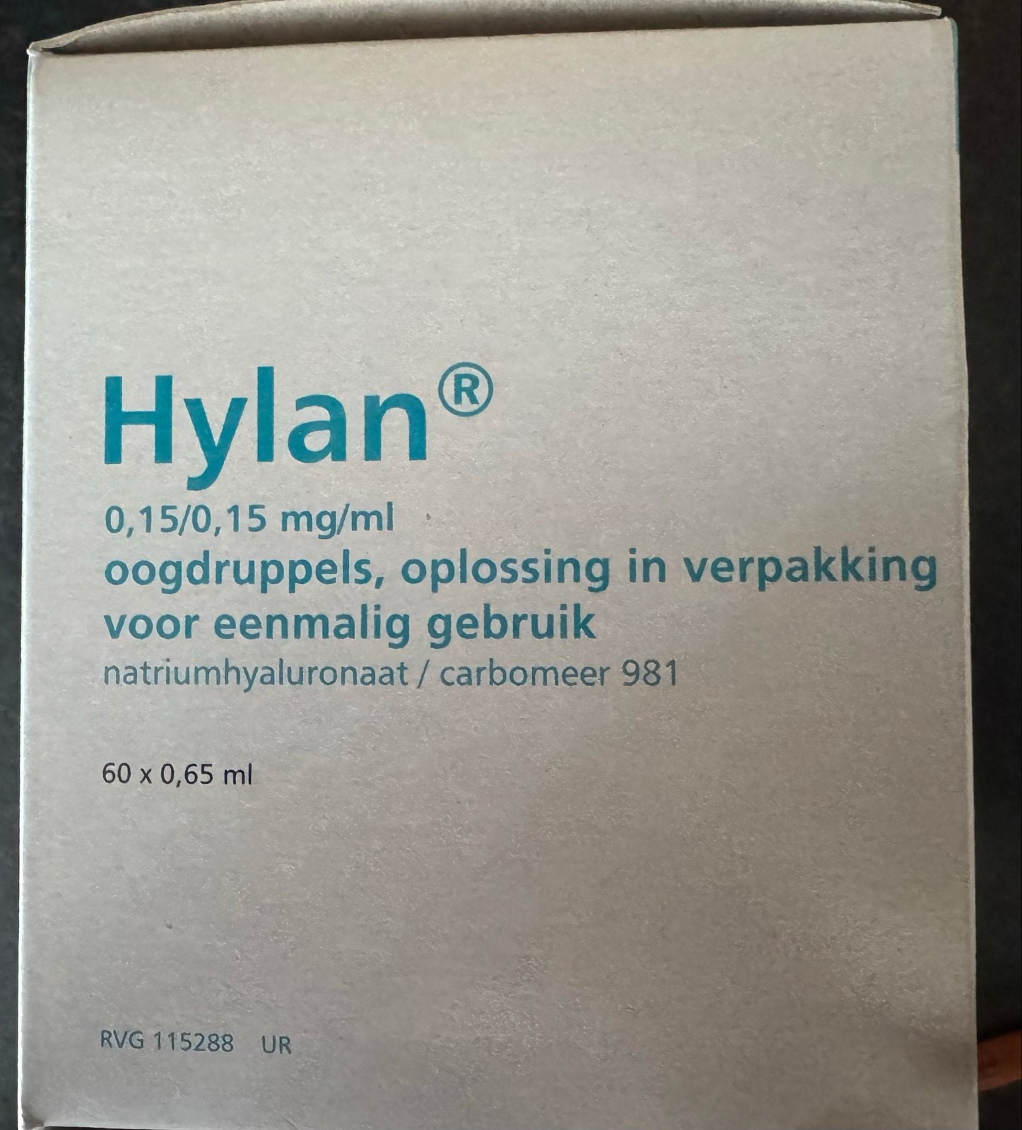 Hylan Oogdruppels - 60 x 0,65 ml - Nieuw, Sport en Fitness, Gezondheidsproducten en Wellness, Ophalen of Verzenden, Nieuw, Overige typen