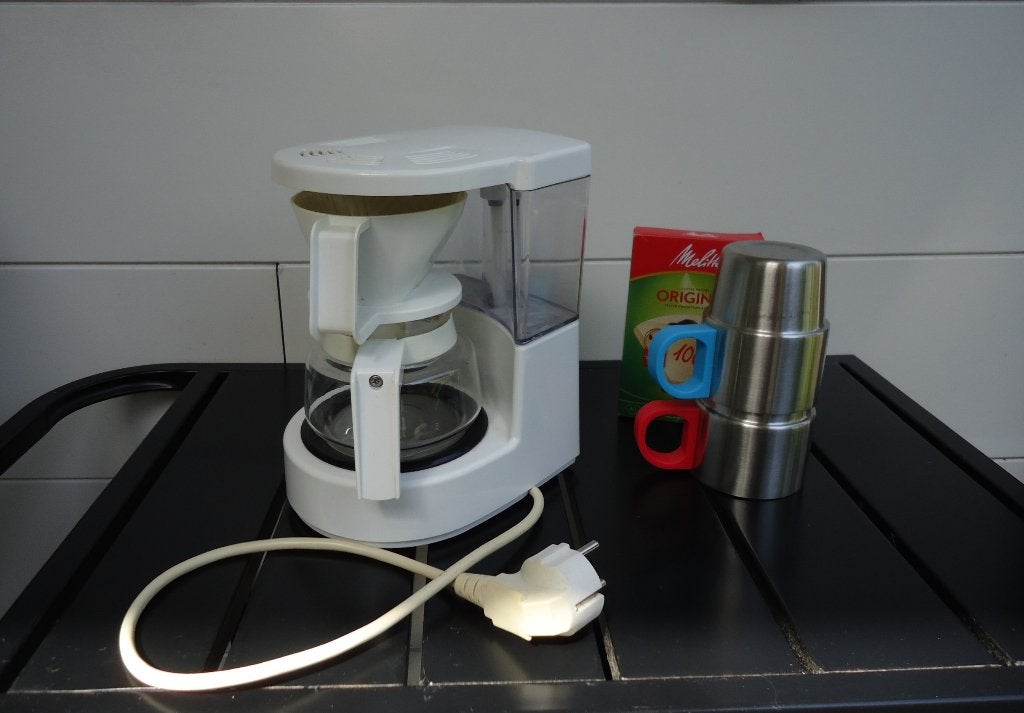 Melitta klein vakantie koffiezetapparaat op camping of thuis, Ophalen of Verzenden, Gebruikt