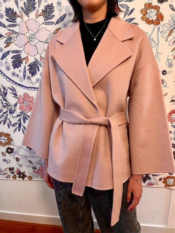 Blush pink wool/cashmere coat, Nieuw, Ophalen of Verzenden, Roze, Maat 36 (S)