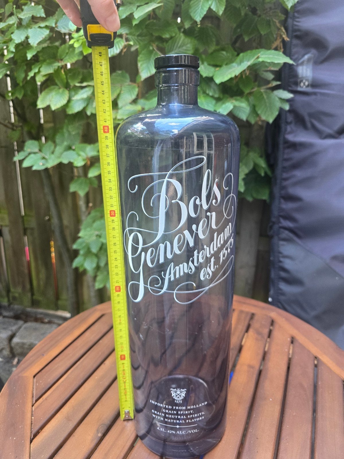 Grote lege Bols Genever fles 4.5L - Grijs met dop, Ophalen of Verzenden, Gebruikt