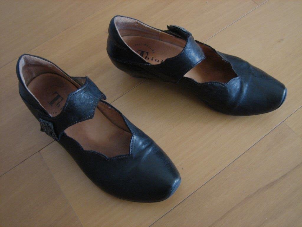 Comfortabele zwart leren schoenen Think! 39 snazzeys, Verzenden, Think!, Zo goed als nieuw, Instappers