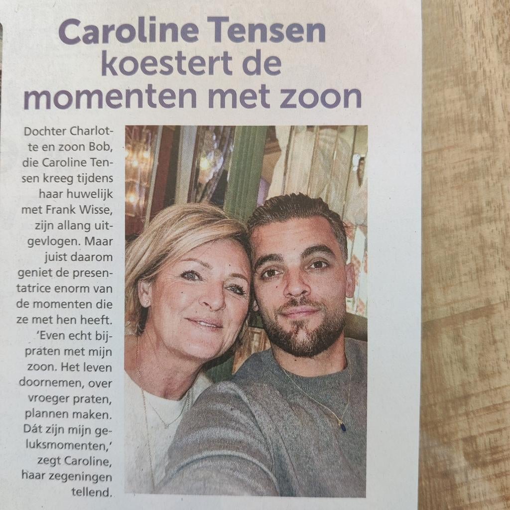 Caroline Tensen Artikel Knipsel, Verzamelen, Ophalen of Verzenden, 1980 tot heden, Nederland, Knipsel(s)