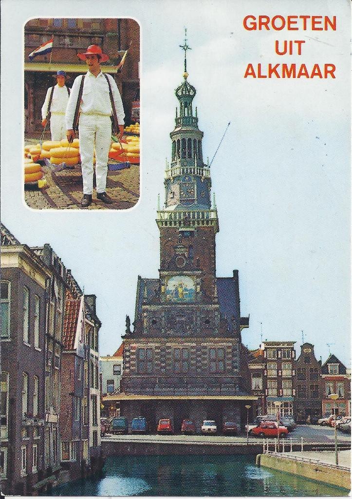 Alkmaar Waagtoren Gelopen Ansichtkaart ( 8859 ), Ophalen of Verzenden, 1980 tot heden, Gelopen, Noord-Holland