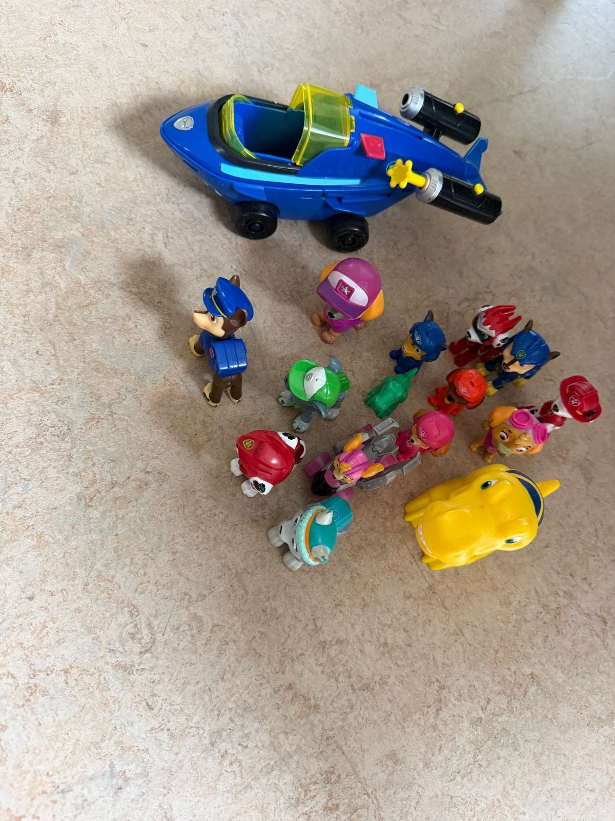 Paw Patrol speelgoed set met voertuig en figuren, Ophalen of Verzenden, Gebruikt, Jongen of Meisje