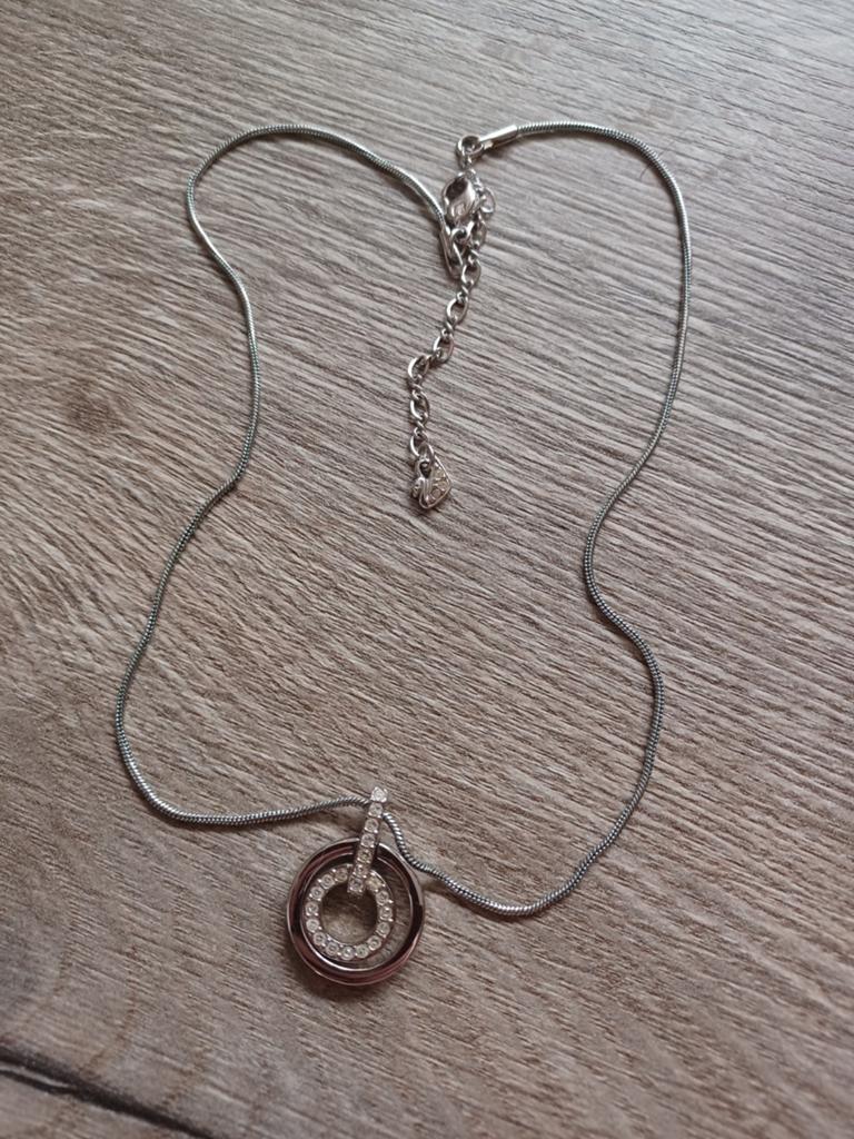 Tekoop Swarovski ketting cry/rhs, Ophalen of Verzenden, Met kristal