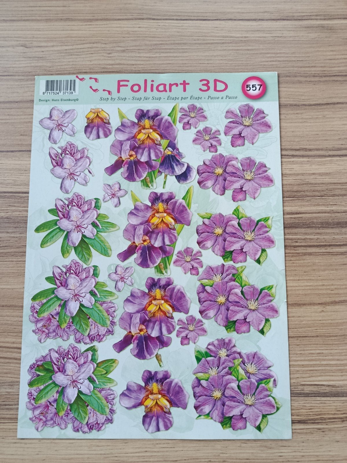 3D Foliart bloemen, Knipvellen,, Ophalen of Verzenden, Nieuw, Natuur, Knipvel