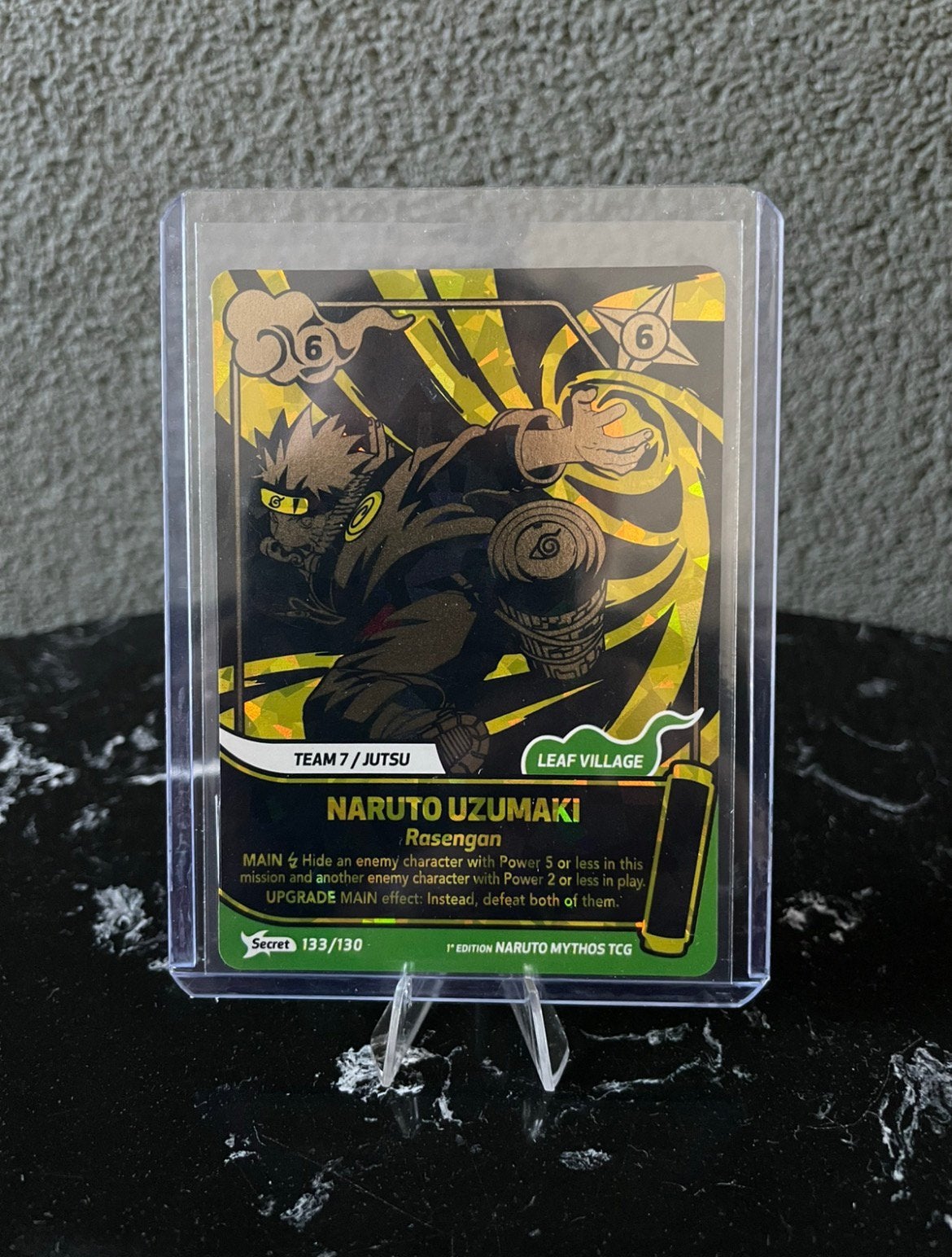 Naruto Uzumaki Secret Gold 133/130 – 1st Edition, Ophalen of Verzenden, Nieuw, Losse kaart, Foil