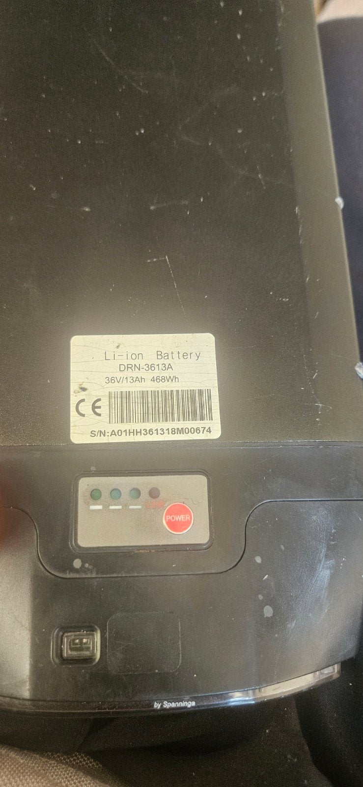VanDijck E-bike Accu 36V/13Ah 468Wh Li-ion Batterij, Gebruikt