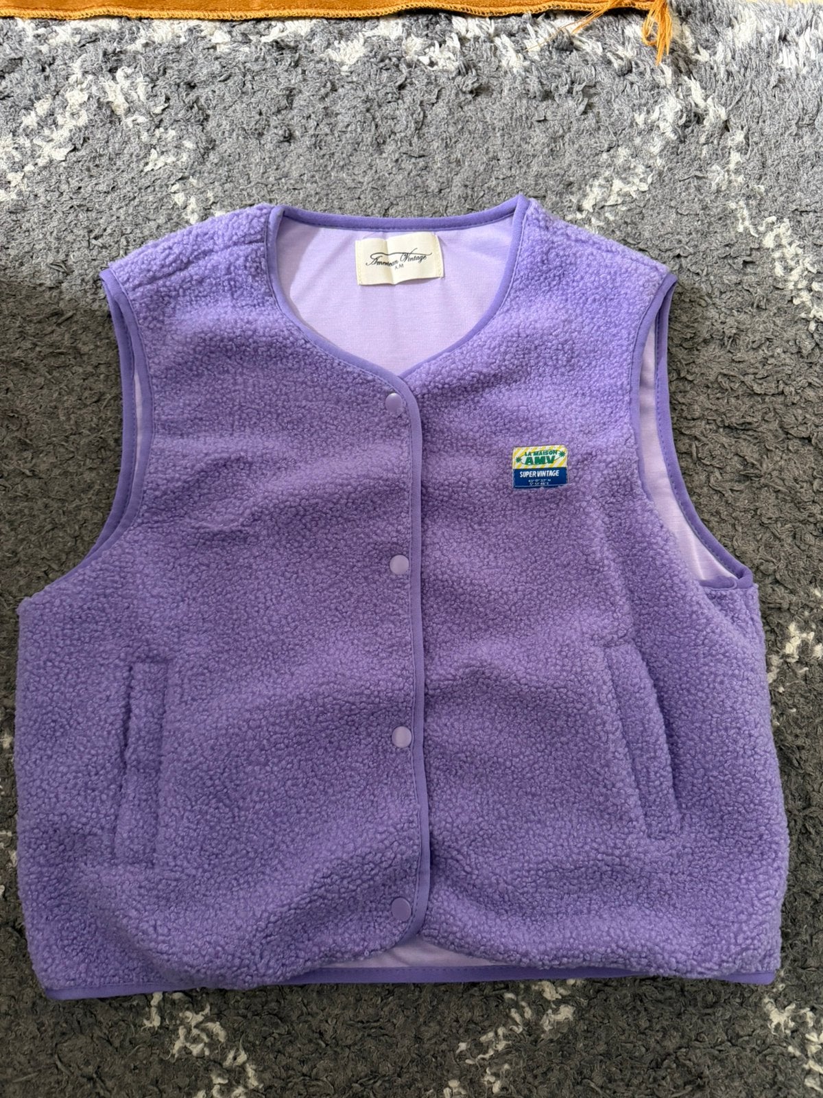 Lila Fleece Gilet Teddy – Maat XS/S – Kleurrijk bodywarmer, Ophalen of Verzenden, Nieuw, Maat 46 (S) of kleiner, Paars