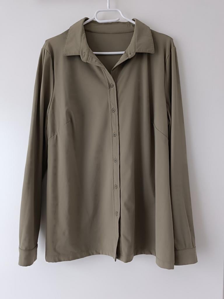 Groene blouse travel stof maat L, Maat 42/44 (L), Nieuw, Ophalen of Verzenden, Onbekend