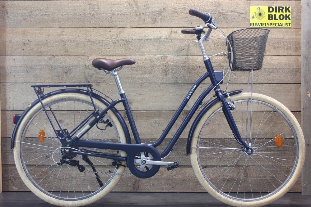 BTwin Elops damesfiets 6v D46 mat blauw + 3 mnd garantie, Fietsen en Brommers, Niet ingevuld, Gebruikt, Niet ingevuld, Niet ingevuld