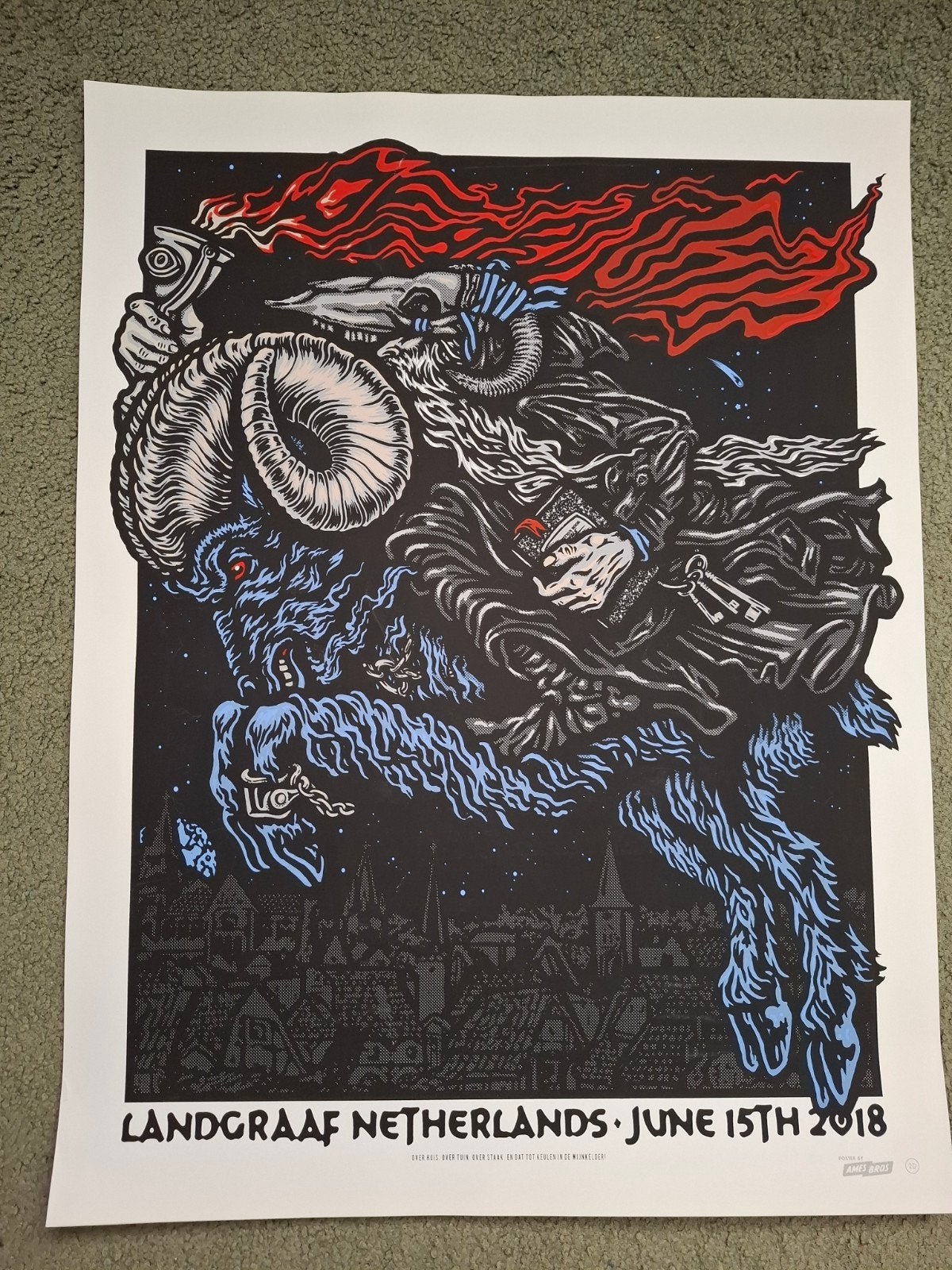 Pearl Jam poster Pinkpop 2018, Ophalen of Verzenden, Gebruikt, A1 t/m A3, Muziek