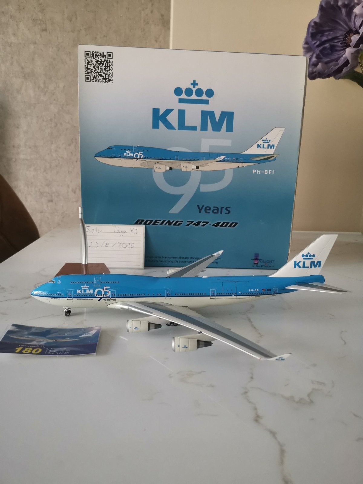 KLM 95 years B747-400 Inflight200 1:200 IF7440415 Reg PH-BFI, Overige merken, 1:200 of kleiner, Nieuw, Ophalen of Verzenden
