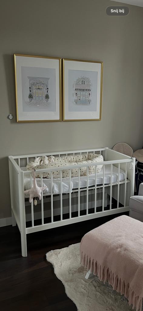 Ledikant met IKEA Matras 60x120, Ophalen, Zo goed als nieuw, Ledikant
