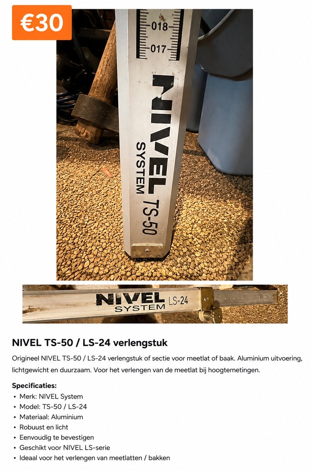 Foto 3 van Bouwgereedschap–Nivelleerlatten,statief,grondboren,zuignappe