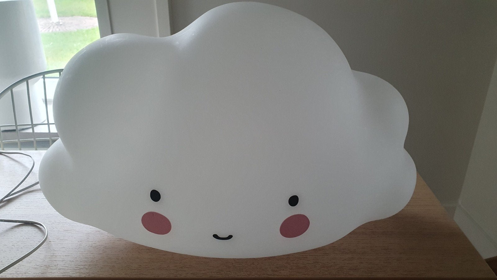 A Little Lovely Company Wolk Nachtlamp- 40cm bx25cm h., Kinderen en Baby's, Kinderkamer | Inrichting en Decoratie, Wit, Ophalen of Verzenden