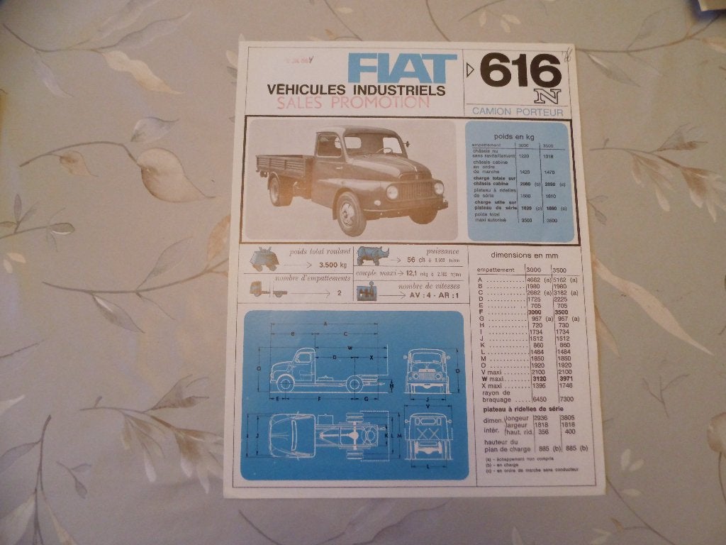 Fiat 616 N 1966, Verzenden, Zo goed als nieuw, Overige merken