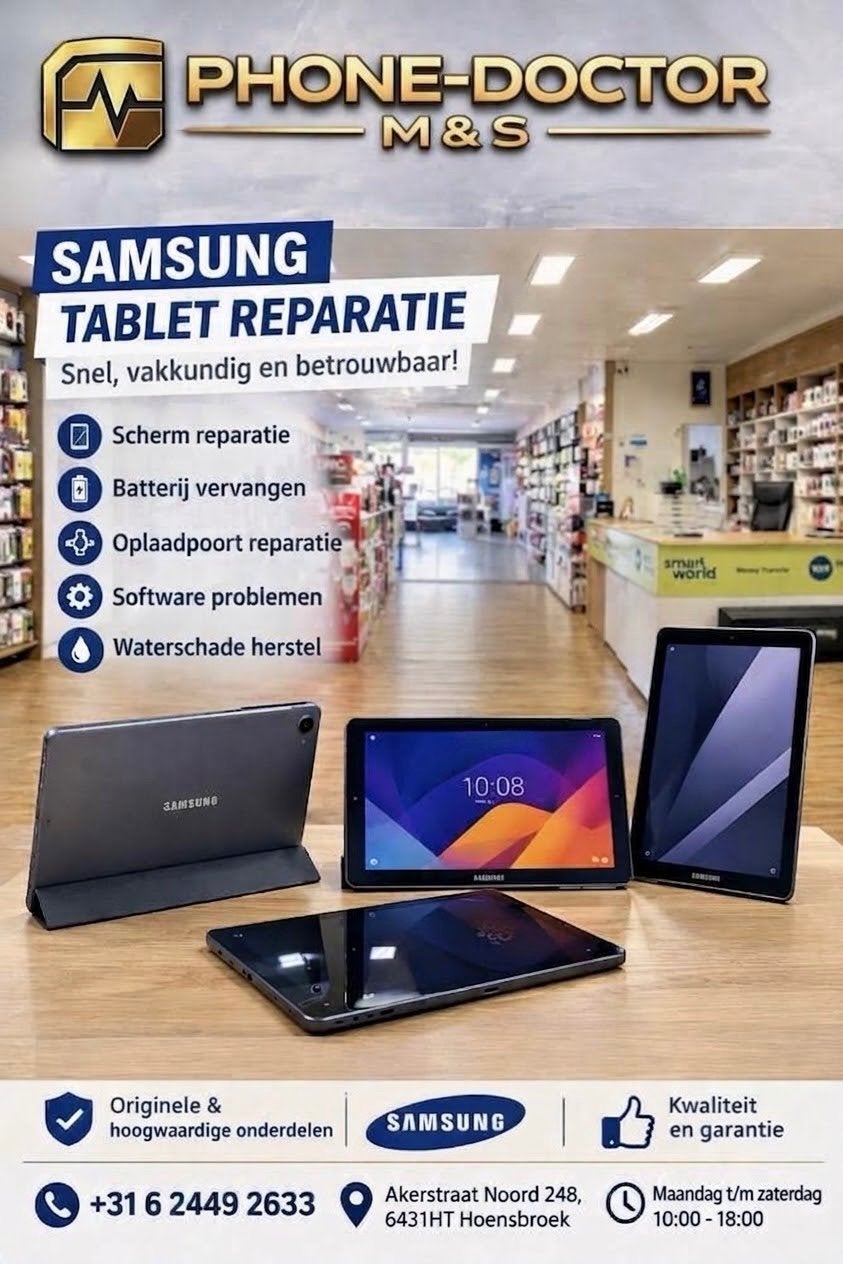 SAMSUNG TABLET REPARATIE, Ophalen of Verzenden, Zo goed als nieuw, Overige providers