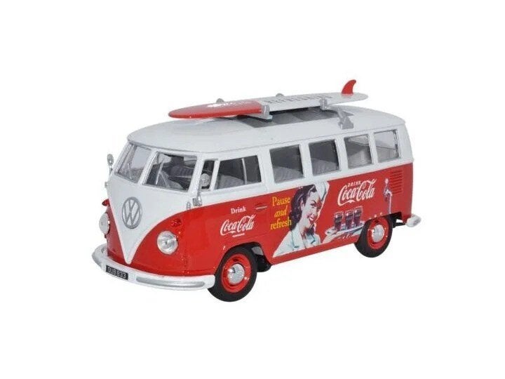 VW T1 COCA COLA VAN, Hobby en Vrije tijd, Modelauto's | 1:24, Ophalen of Verzenden, Nieuw, Auto, Overige merken