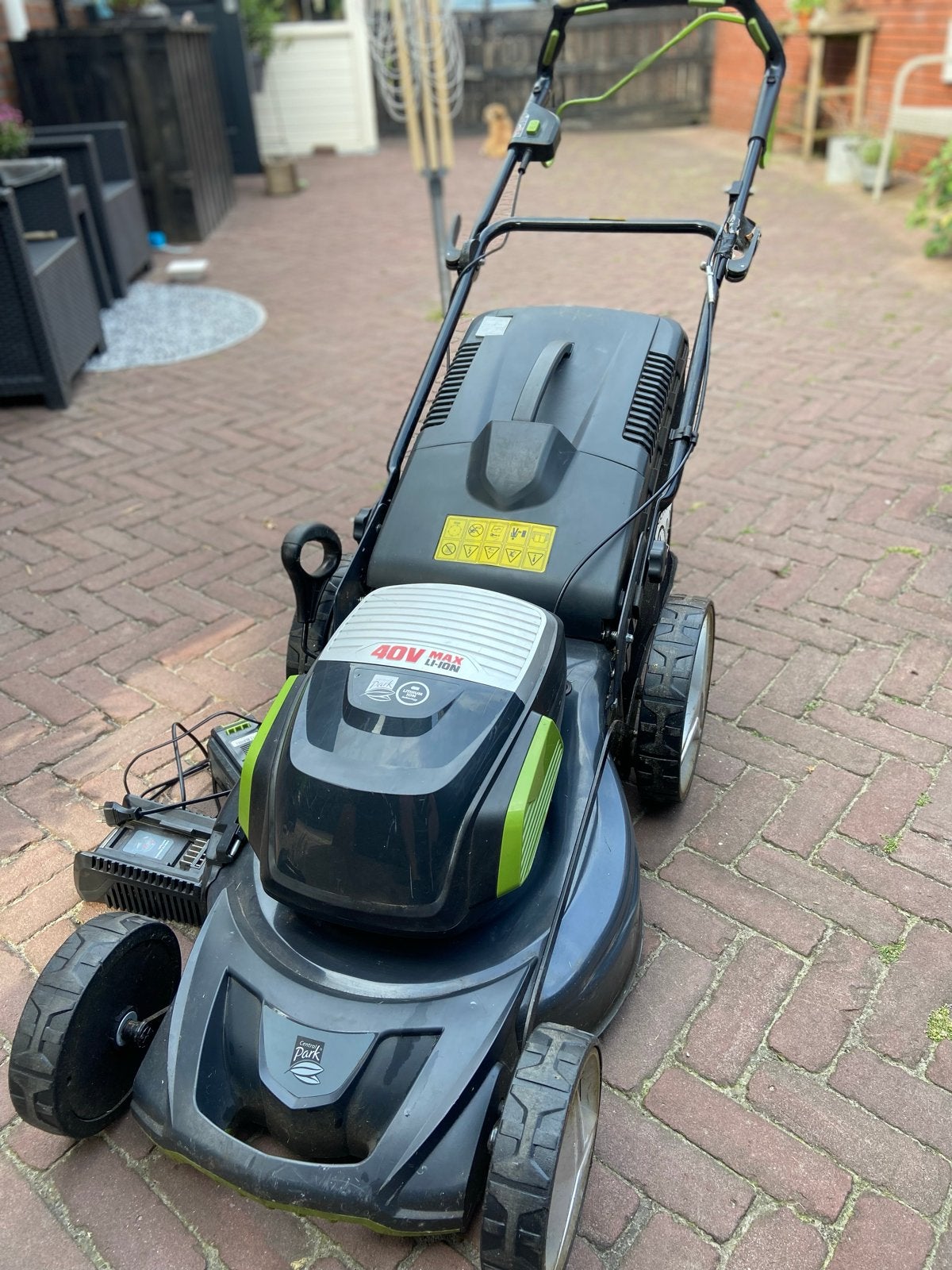 Elecktrische grasmaaier Central Park, Tuin en Terras, Gebruikt, Elektrische grasmaaier, Opvangbak, Ophalen of Verzenden