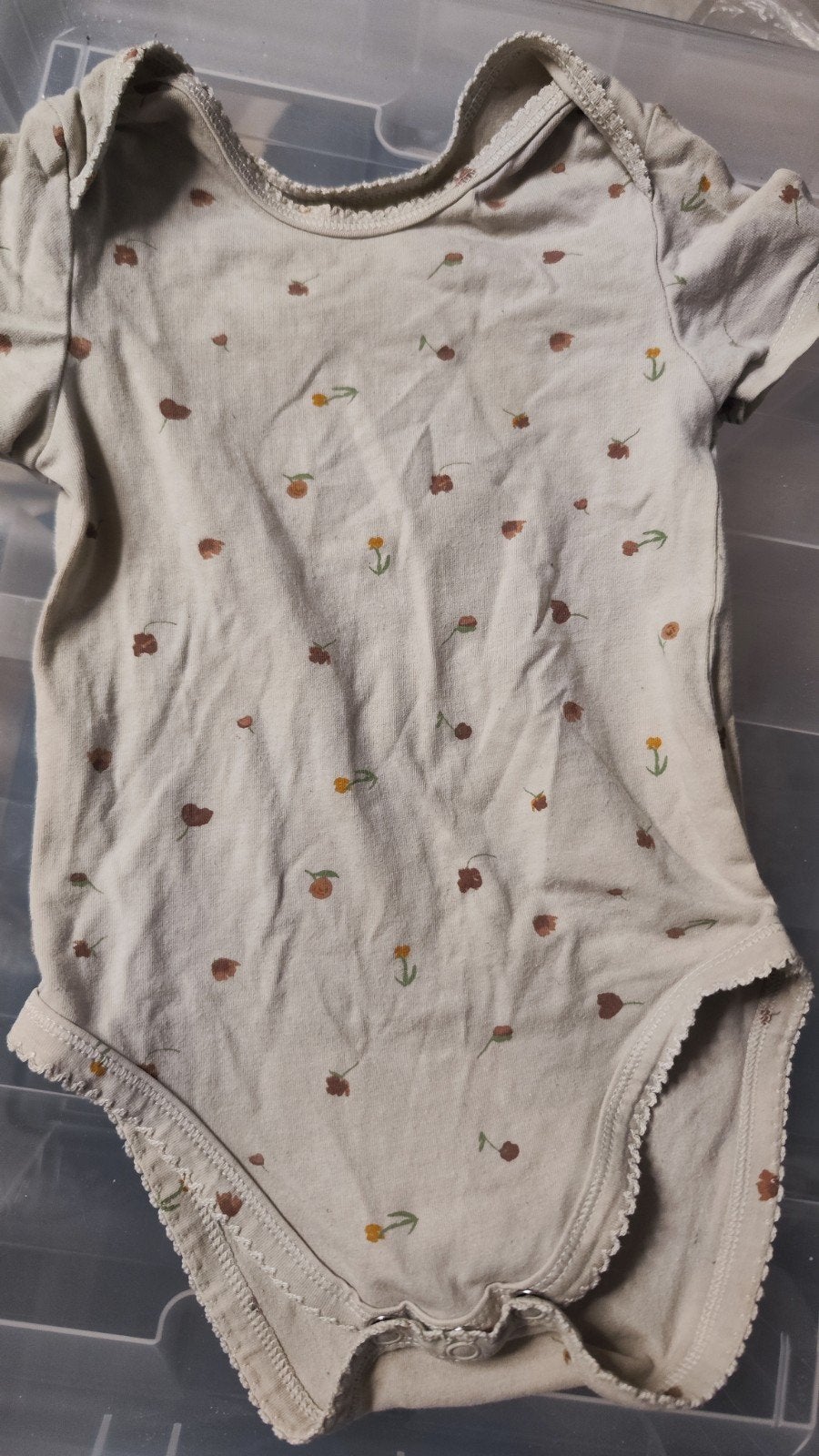 Romper maat 86/92 met bloemenprint, Kinderen en Baby's, Babykleding | Overige, Ophalen of Verzenden, Gebruikt, B Baby, Meisje