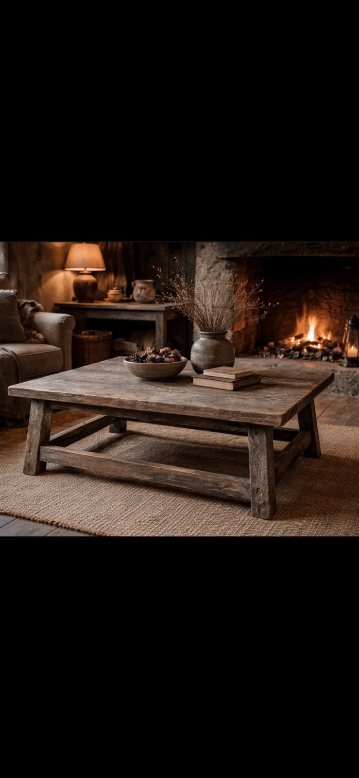 Barnwood salontafel L 1.25 x  B 71 x H 46  €375,-, Ophalen, 100 tot 150 cm, Nieuw, 50 tot 100 cm