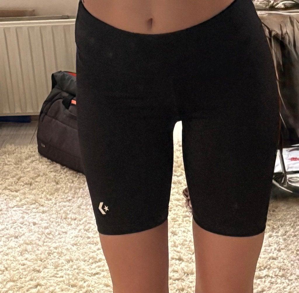 Converse Zwarte Biker Shorts - Maat S - Nieuw, Converse, Ophalen of Verzenden, Nieuw