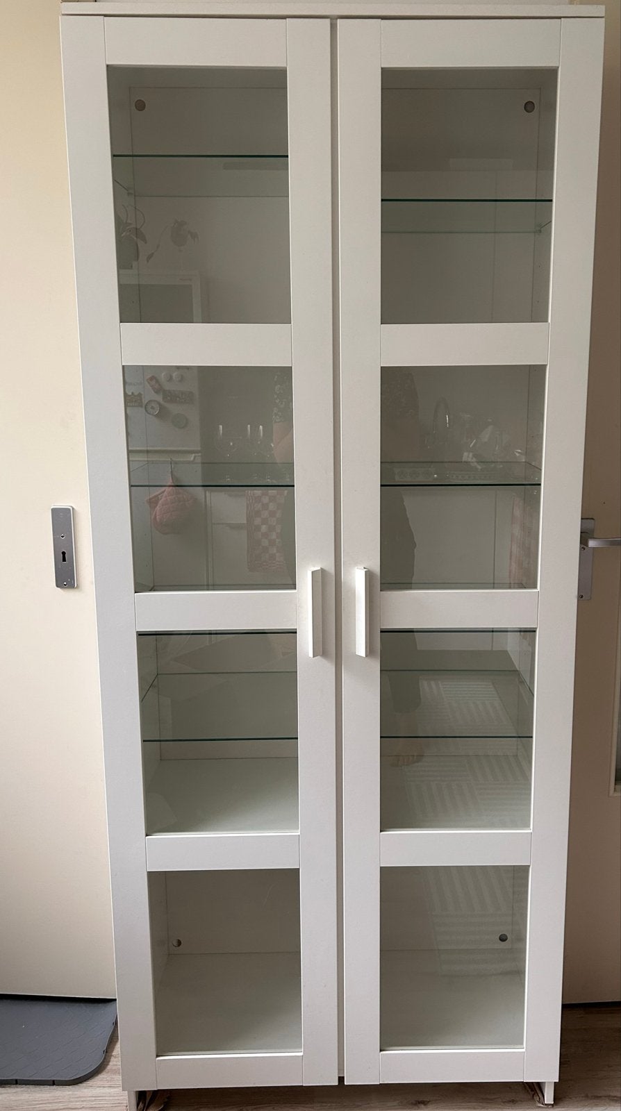 IKEA BRIMNES vitrinekast wit, Ophalen, Gebruikt, 50 tot 100 cm, 150 tot 200 cm