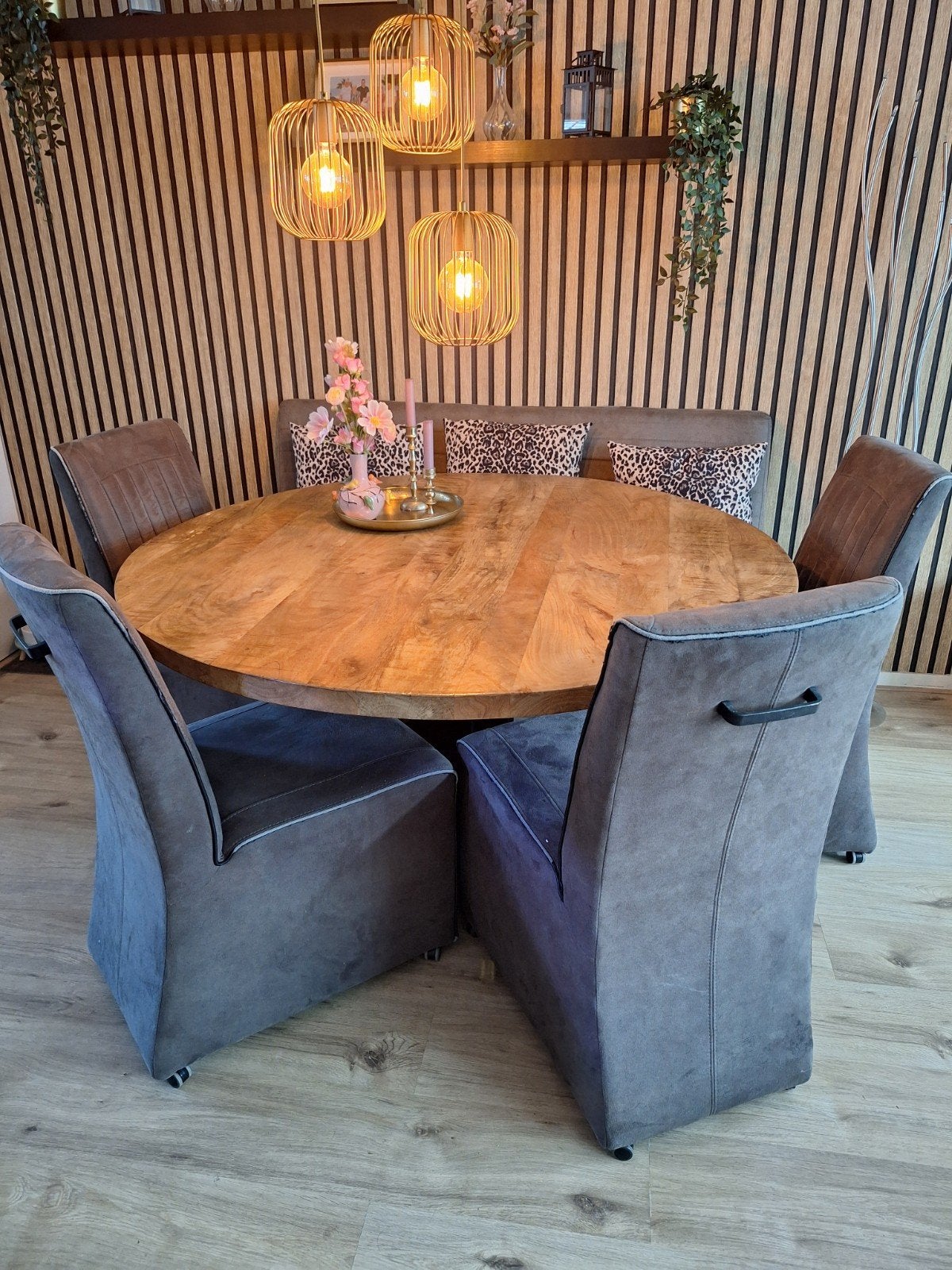 Eethoek, Ophalen of Verzenden, Gebruikt, 4 tot 6 stoelen
