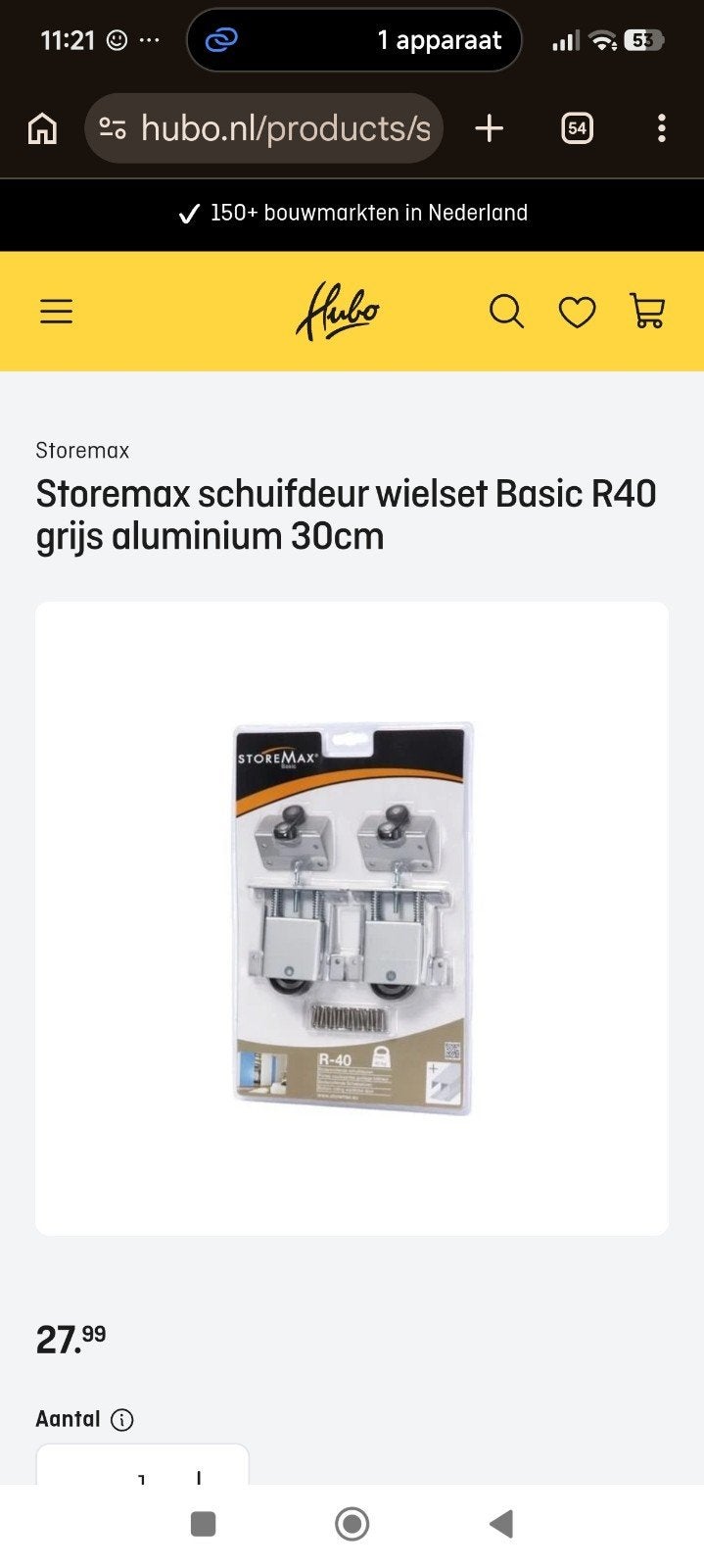 Storemax schuifdeur systeem, Ophalen, Nieuw, Overige materialen