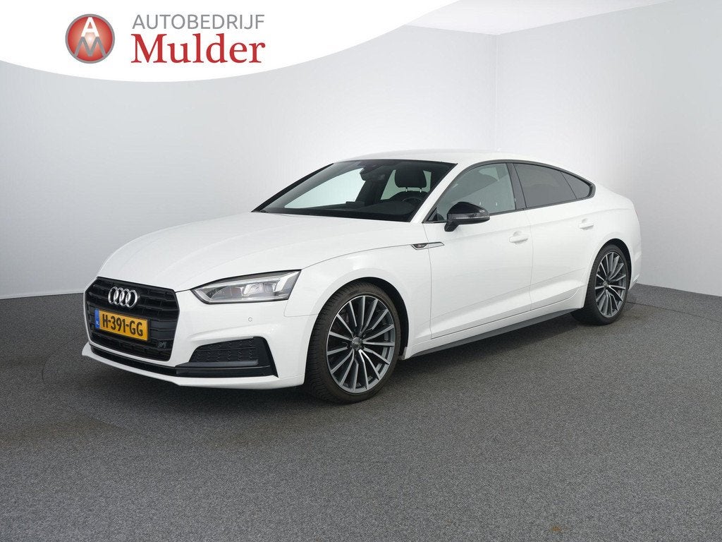 Audi A5 Sportback 35 TFSI Sport S-line black edition | Sport, Gebruikt, 4 cilinders, Leder en Stof, Wit