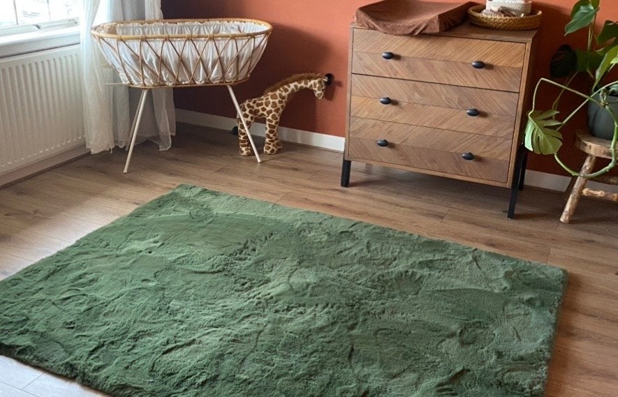 Groen Hoogpolig Vloerkleed | 140x200 cm | Nieuw, Ophalen, 150 tot 200 cm, Rechthoekig, Groen