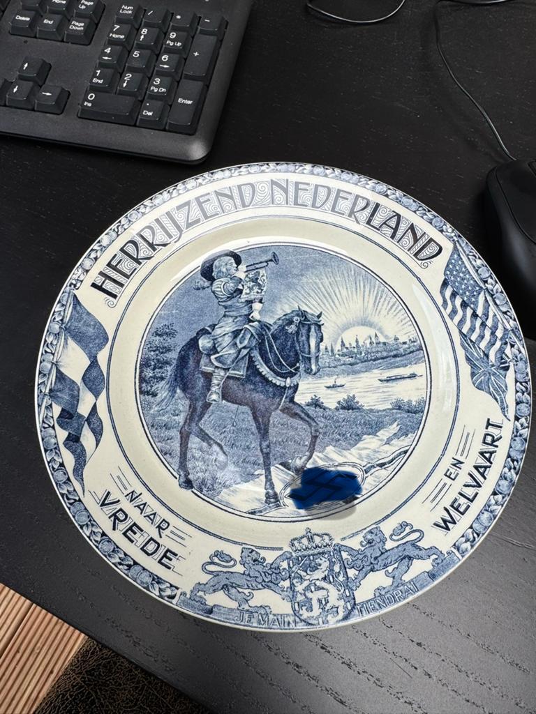 WW2 Historisch bord 'Herrijzend Nederland' -, Ophalen of Verzenden, Duitsland