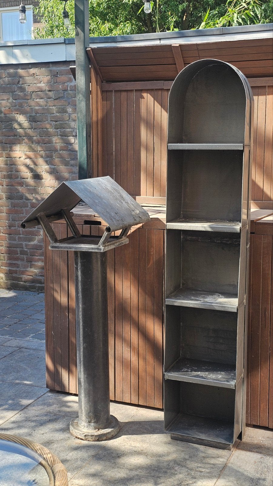 Zinken kast tuin - zink planten groenkas plankenbak pot, Minder dan 30 cm, Rond, Binnen, Ophalen of Verzenden