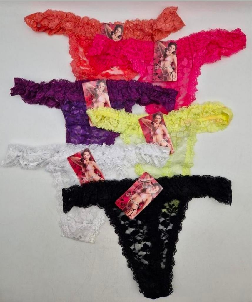 Partij kanten strings 48 stuks € 0,40 p.st., Kleding | Dames, Ondergoed en Lingerie, Ophalen of Verzenden, ., ., .
