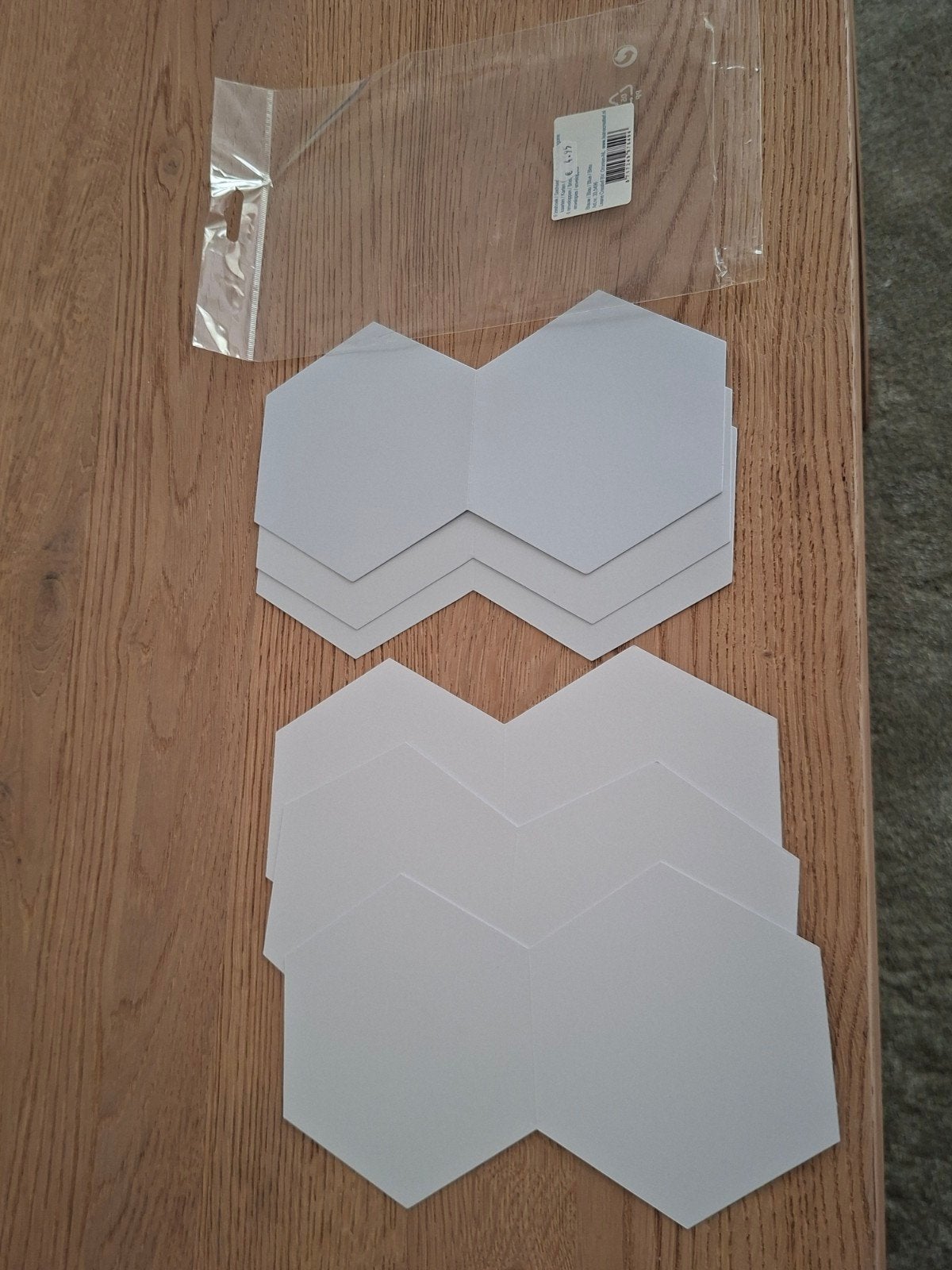 Zeshoekige Blanco Kaarten met Enveloppen - 6 stuks, Ophalen, Nieuw, Overige thema's, Blanco kaart of Basiskaart