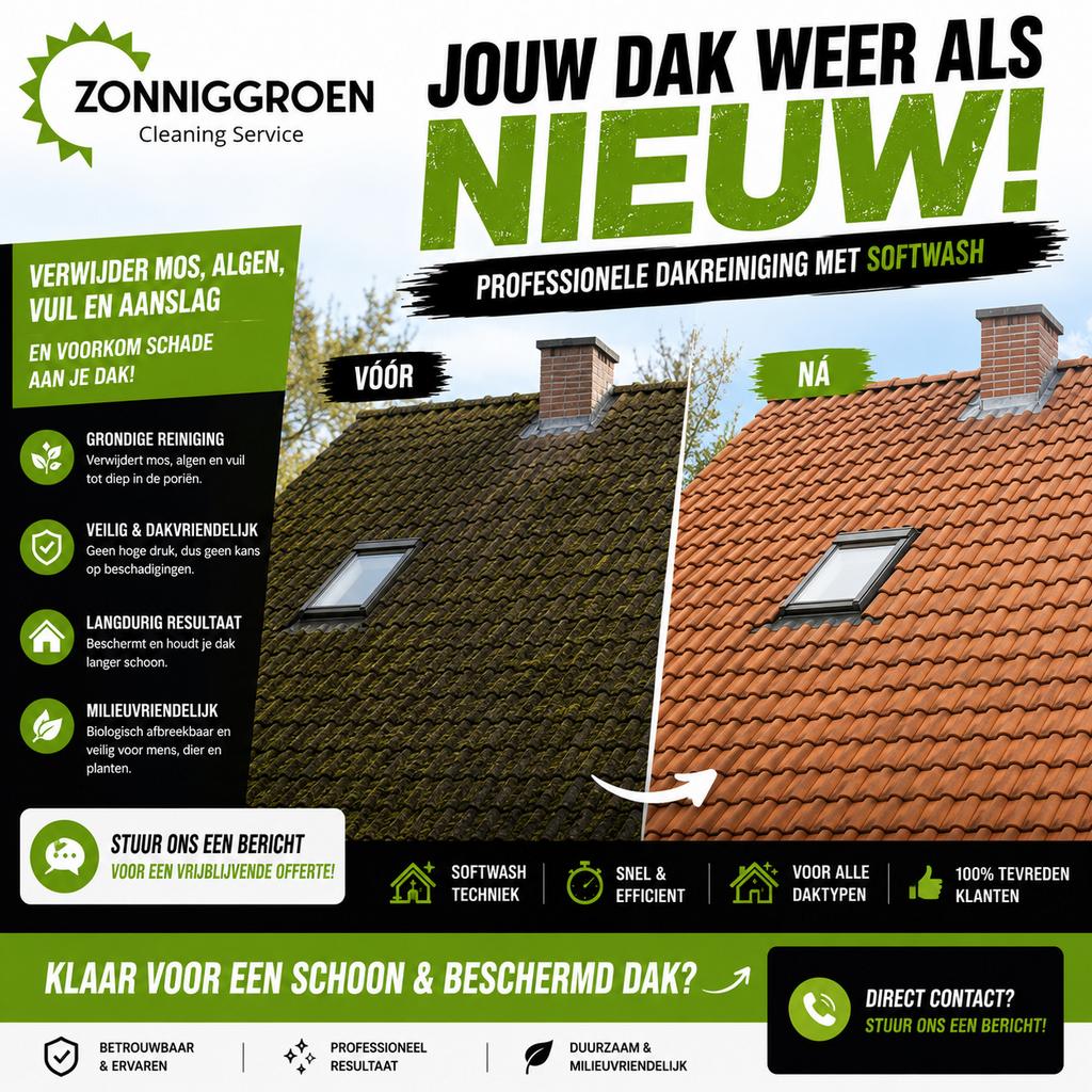 Dakreiniging & Dakcoating, Ophalen of Verzenden