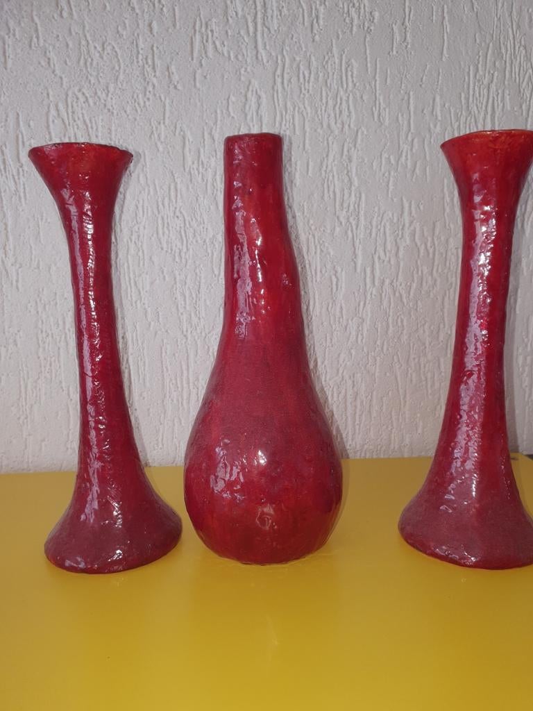 3 vazen, Ophalen