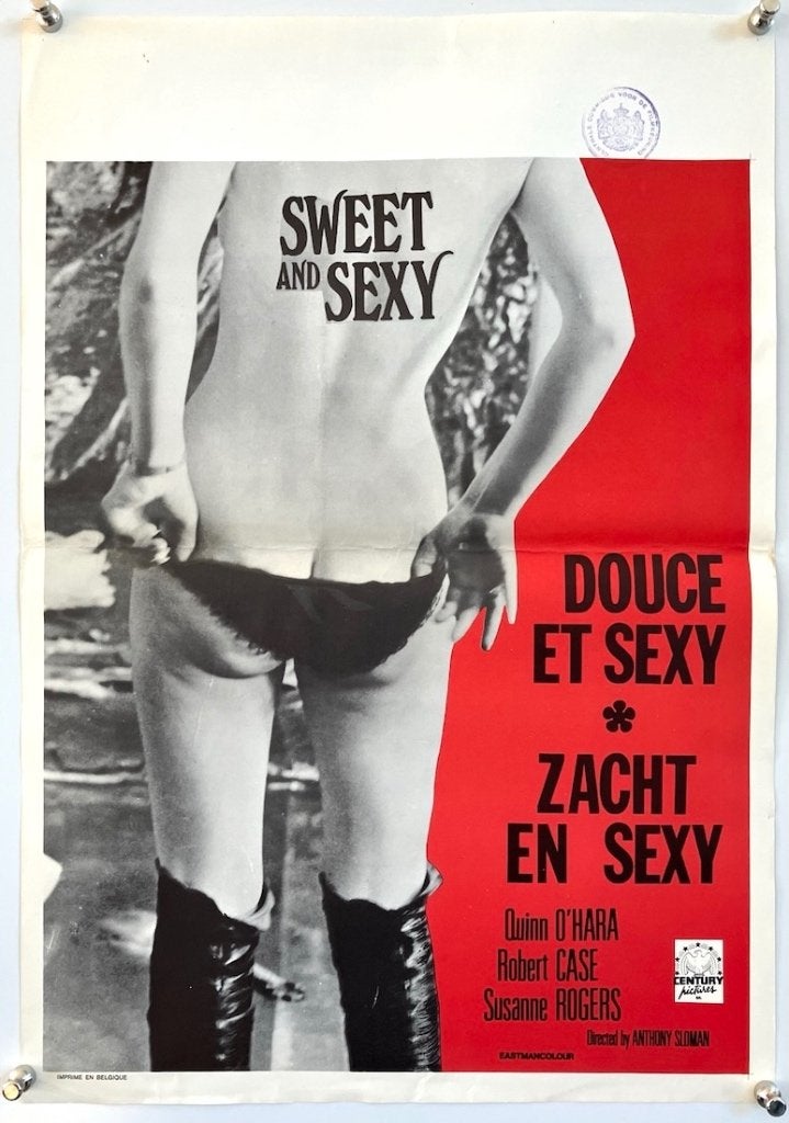 Sweet and Sexy (1971) - Originele filmposter, Verzenden, Gebruikt, A1 t/m A3, Film en Tv