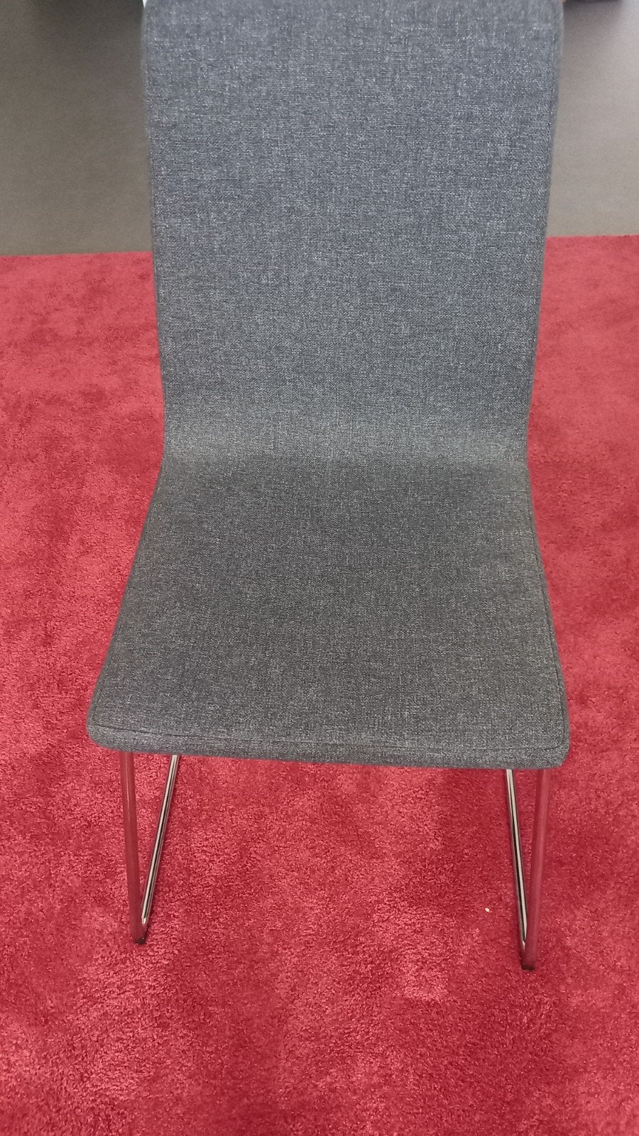 Ikea eetkamer-bureaustoel - Grijs met chromen onderstel, Huis en Inrichting, Stoelen, Ophalen, Zo goed als nieuw, Stof, Eén